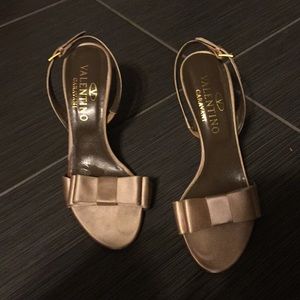 Valentino now champagne colored heels.